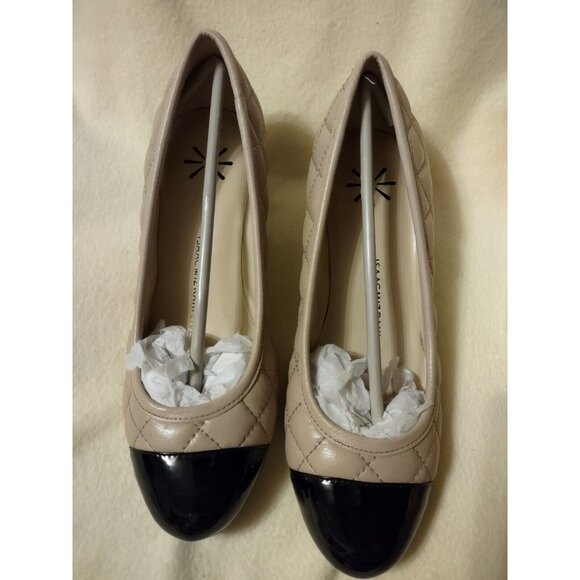 Isaac Mizrahi Live Wedge Heel Womens 7.5M Brown Leather Black Gold Trim - Picture 13 of 16